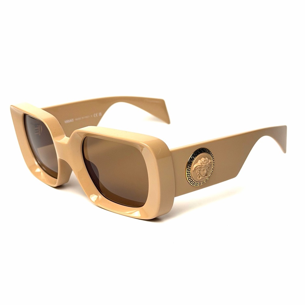 Versace Mod 4473U 5489/73 Beige Sunglasses with Medusa Detail - Picture 3 of 7